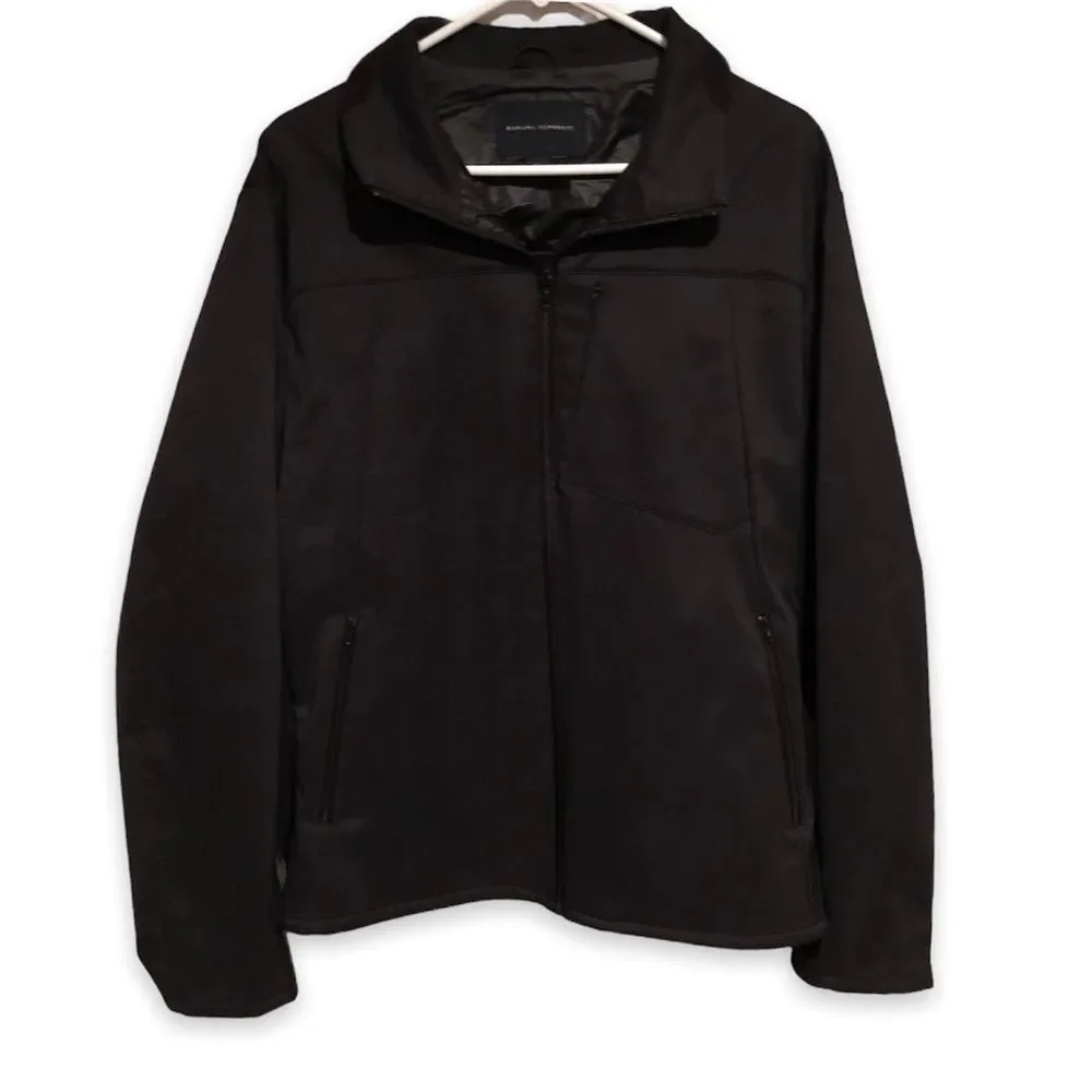 Men’s Banana Republic Full Zip Jacket in Black size Large Casual Lightweight